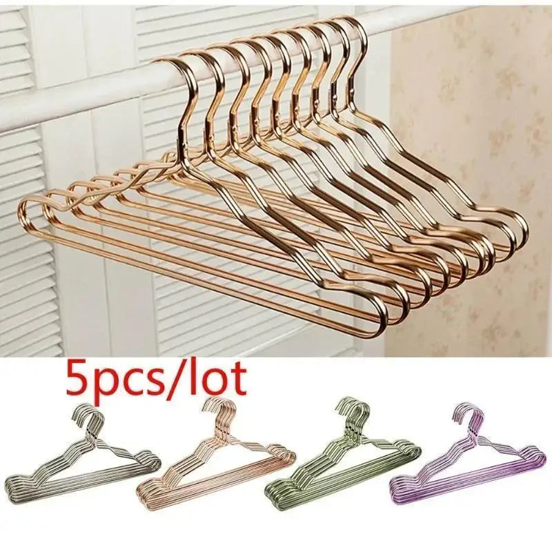 5-Pack Aluminum Anti-Slip Clothes Hangers | Closet Organizer Clothes Hangers Axl