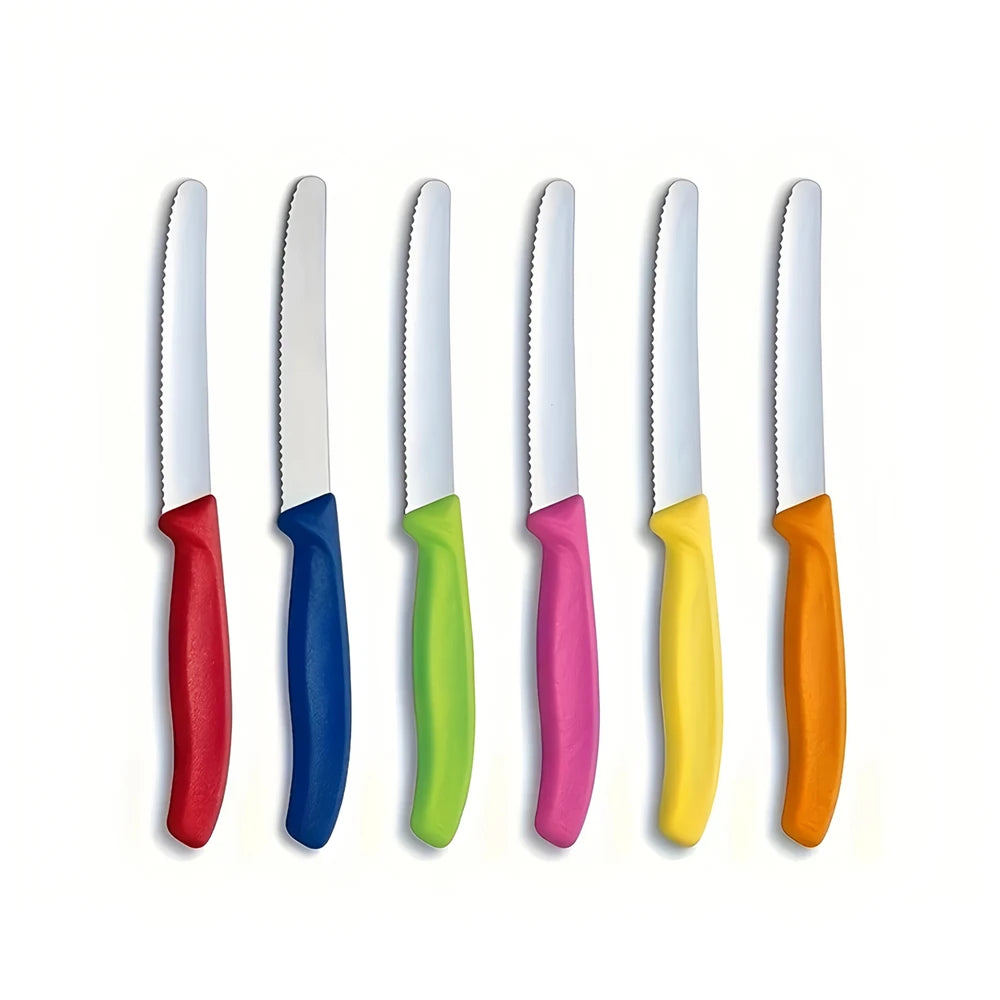Serrated Steak Knives Set 6/12 PCS – Round Tip Kitchen Knife Kitchen Knife Set Axl Knife Color-6PCS