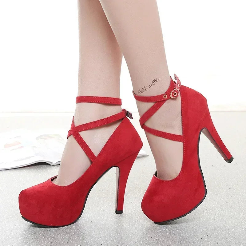 Women's Faux Suede Stiletto Pumps – 8cm Heel Dress Shoes Stiletto Pumps Axl