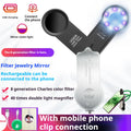 40X Rechargeable Magnifying Glass White & UV Light Loupe Illuminated Magnifying Loupe Axl 40x