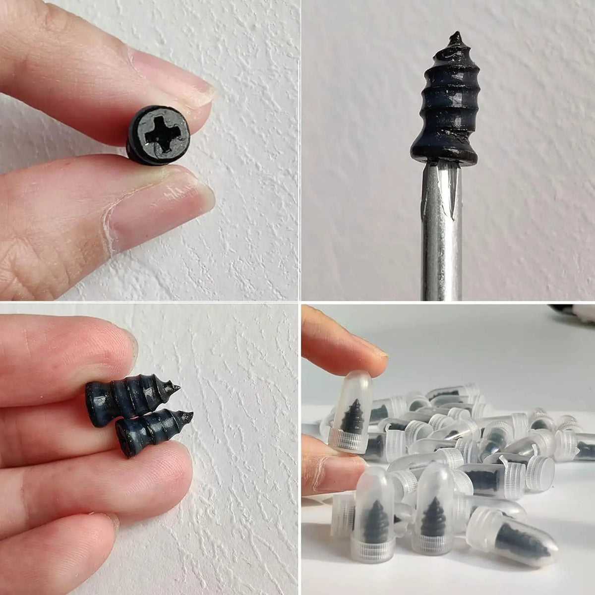 Rubber Tire Repair Plugs – Tubeless Puncture Fix Kit 10 Pc Tire Repair Kit Axl