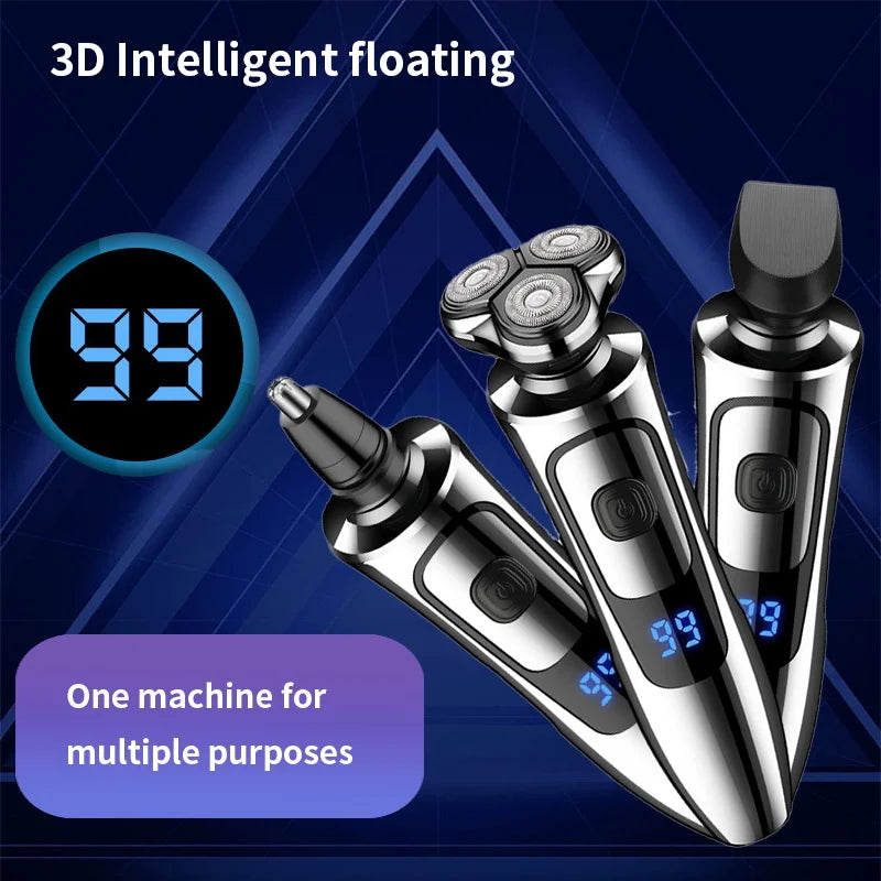 BALASHOV Men's Rechargeable Rotary Electric Shaver 3D Float Electric Rotary Shaver Axl
