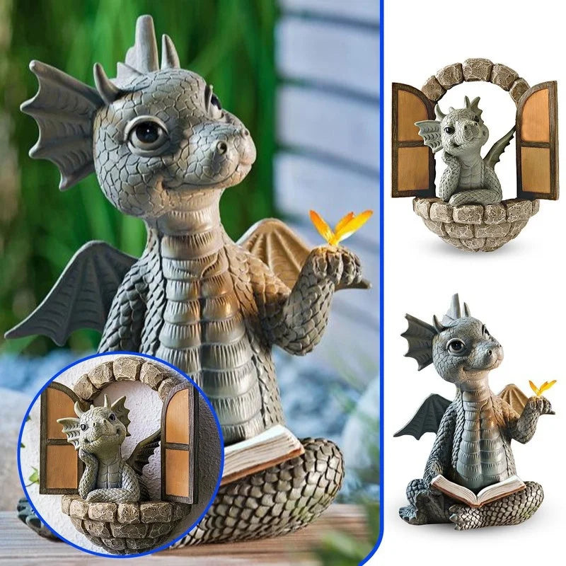 Mini Dinosaur Resin Figurine – Cute Garden & Home Décor Gift Resin Figurine Axl