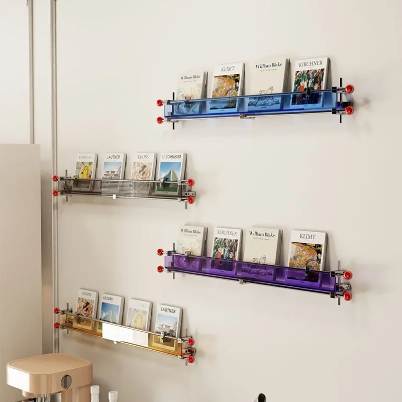 Wall Mounted Bookshelf – Nordic Minimalist Metal Floating Shelf Floating Wall Shelf Axl