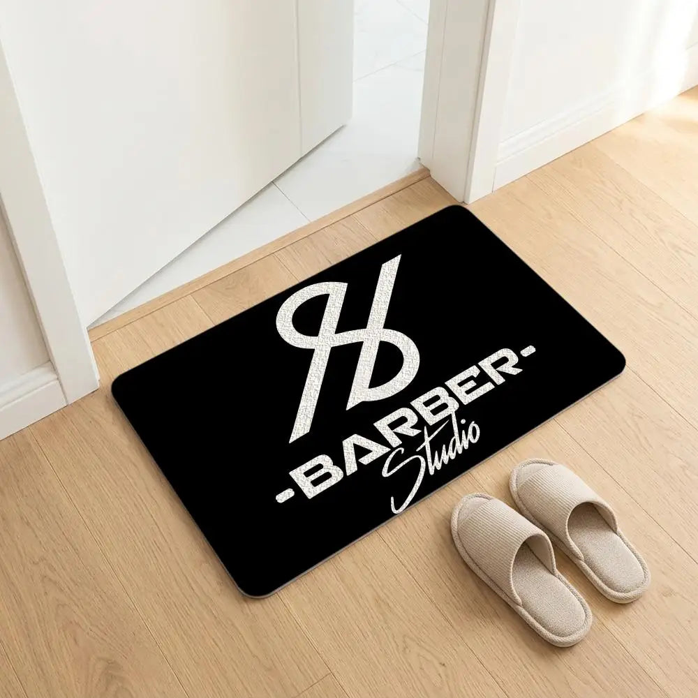 Diatomite Bath Mat – Quick Dry Anti-Slip Barber Shop Pattern Diatomite Bath Mat Axl White1 40x60cm