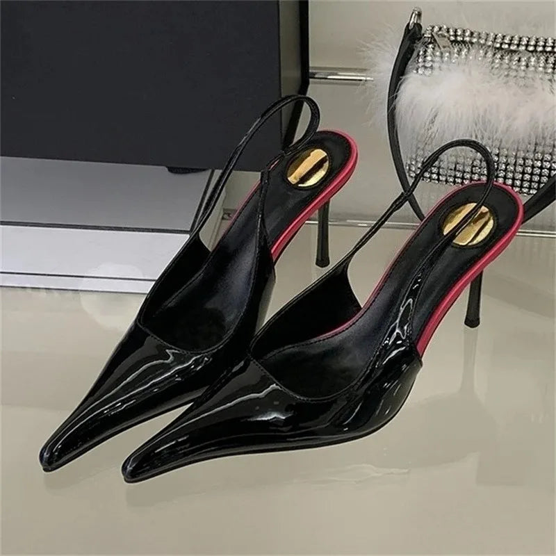 Women's Pointed Toe High Heel Pumps | Patent Leather Dress Shoes High Heel Pumps Axl