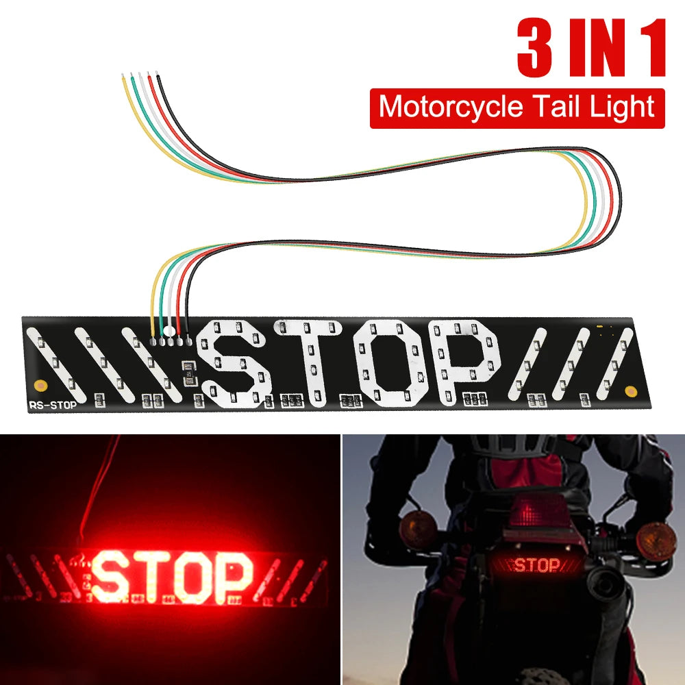 Universal Motorcycle LED Turn Signal Tail & Brake Light Strip Motorcycle LED Light Axl