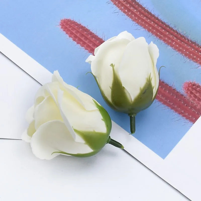 Artificial Soap Rose Flowers 50/100 Pcs – Wedding & Home Decor Artificial Flower Heads Axl 9 100pcs