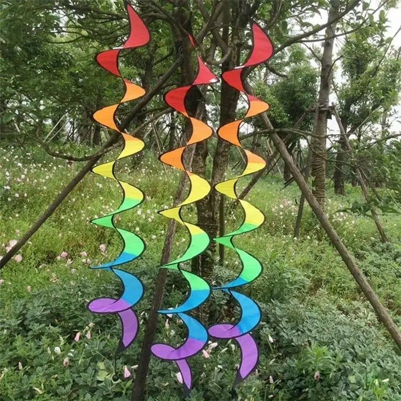 Rainbow Spiral Windmill Wind Spinner – Garden & Camping Decor Wind Spinner Axl