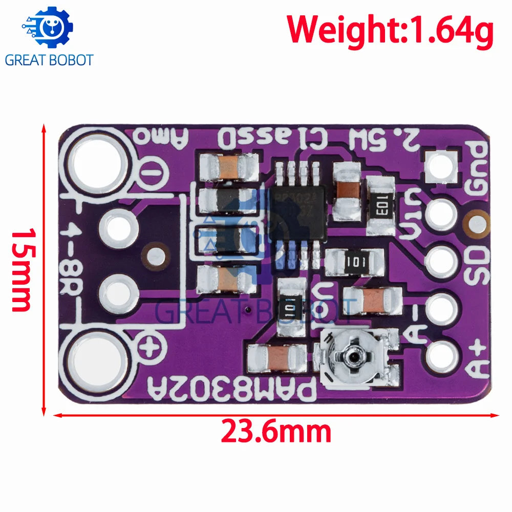 PAM8302 2.5W Class D Audio Amplifier Module – CJMCU-832 Audio Amplifier Module Axl