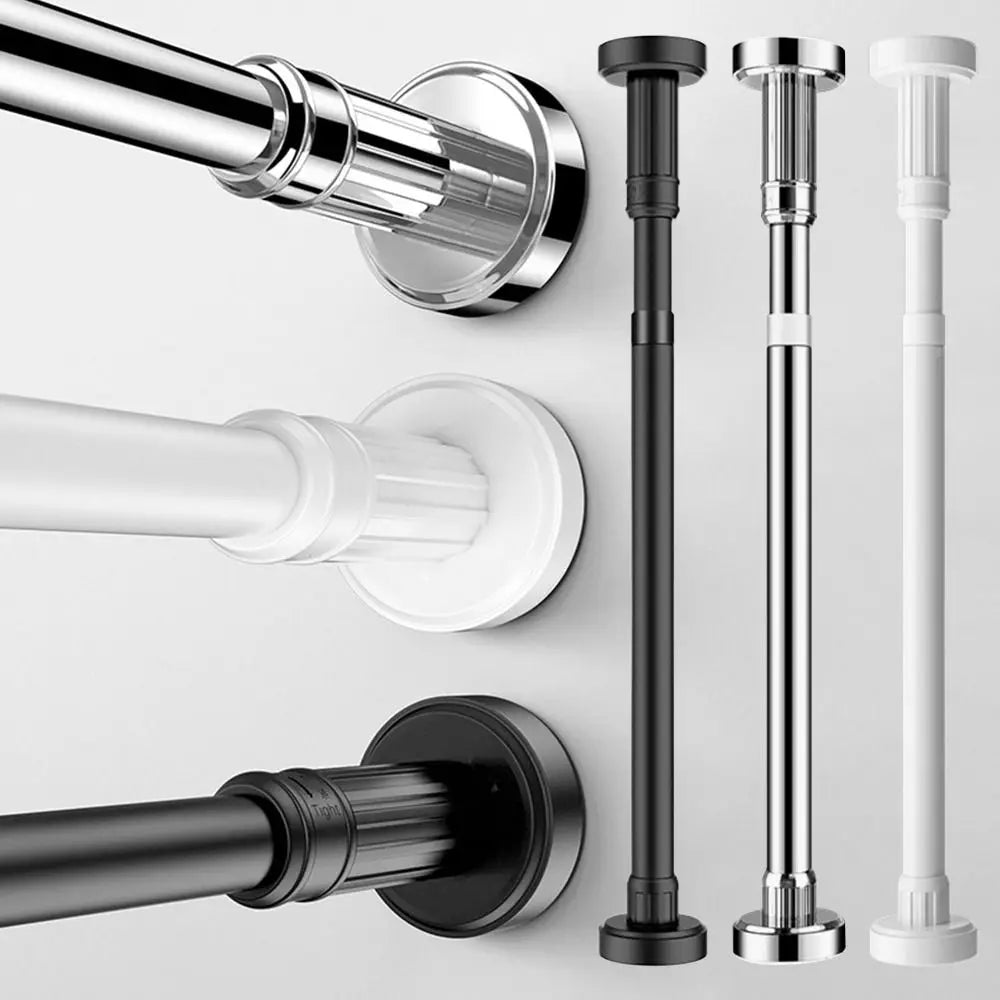 No-Drill Telescopic Clothes Drying Rod 35–80cm Stainless Steel Telescopic Drying Rod Axl