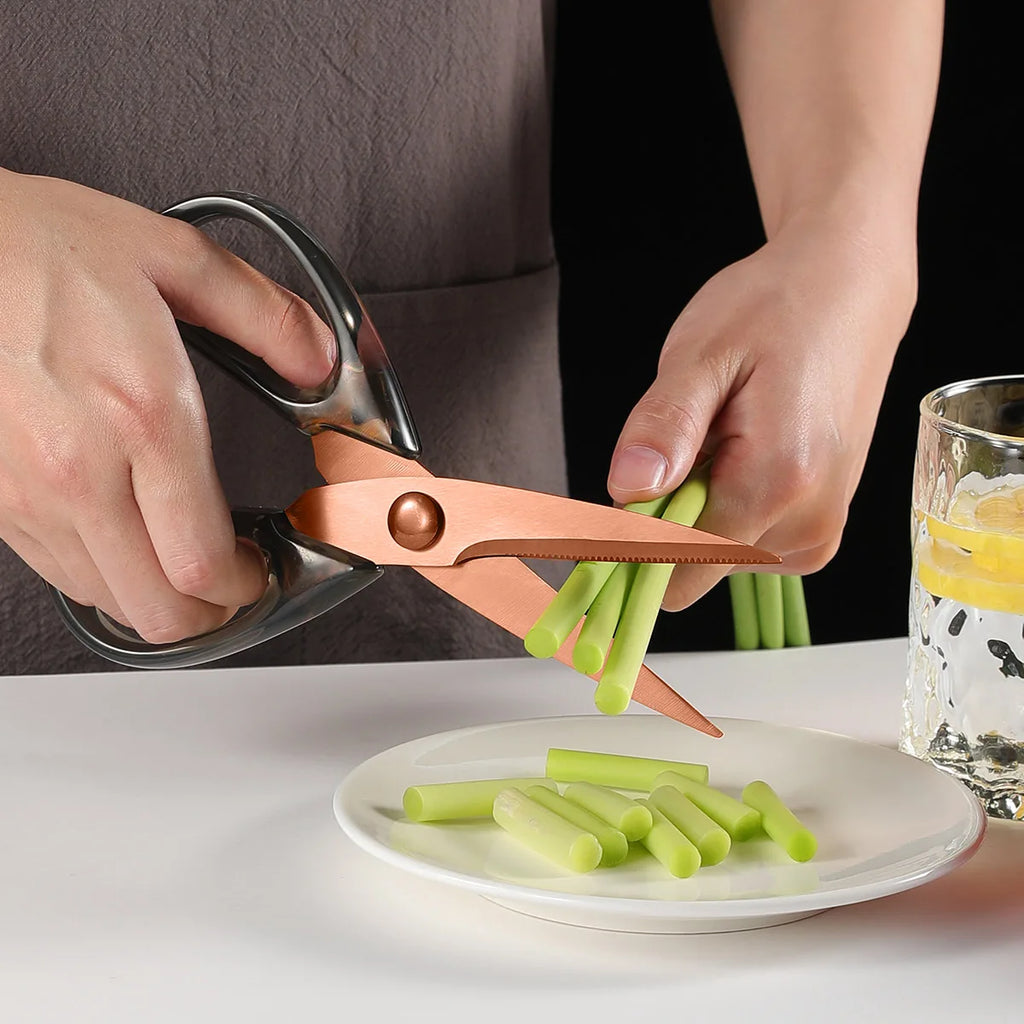 Stainless Steel Kitchen Scissors – Meat, Poultry & BBQ Shears Kitchen Shears Axl
