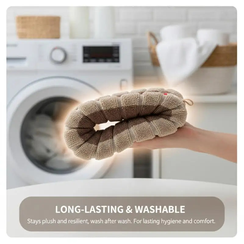Thickened Knitted Toilet Seat Cover – Washable Color Block Mat Toilet Seat Cover Axl