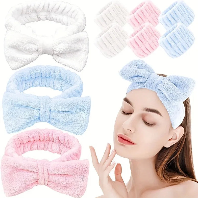 Butterfly Headband & Wristband Set – Plush Flannel Beauty Accessories Beauty Headband Set Axl