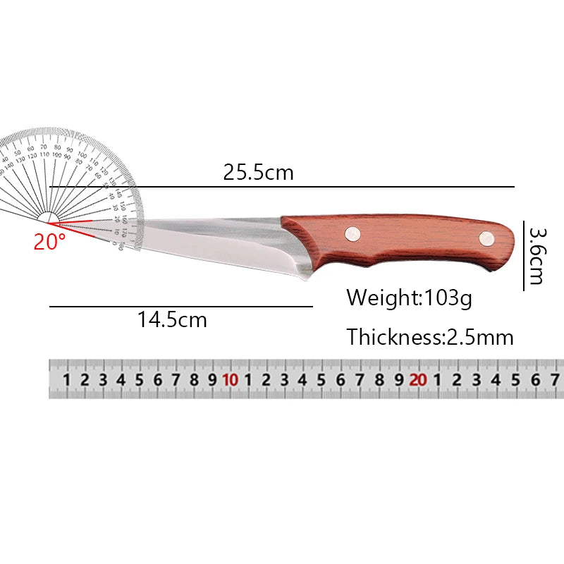 Stainless Steel Boning Knife with Sheath | 14.5cm Sharp Blade Boning Knife Axl