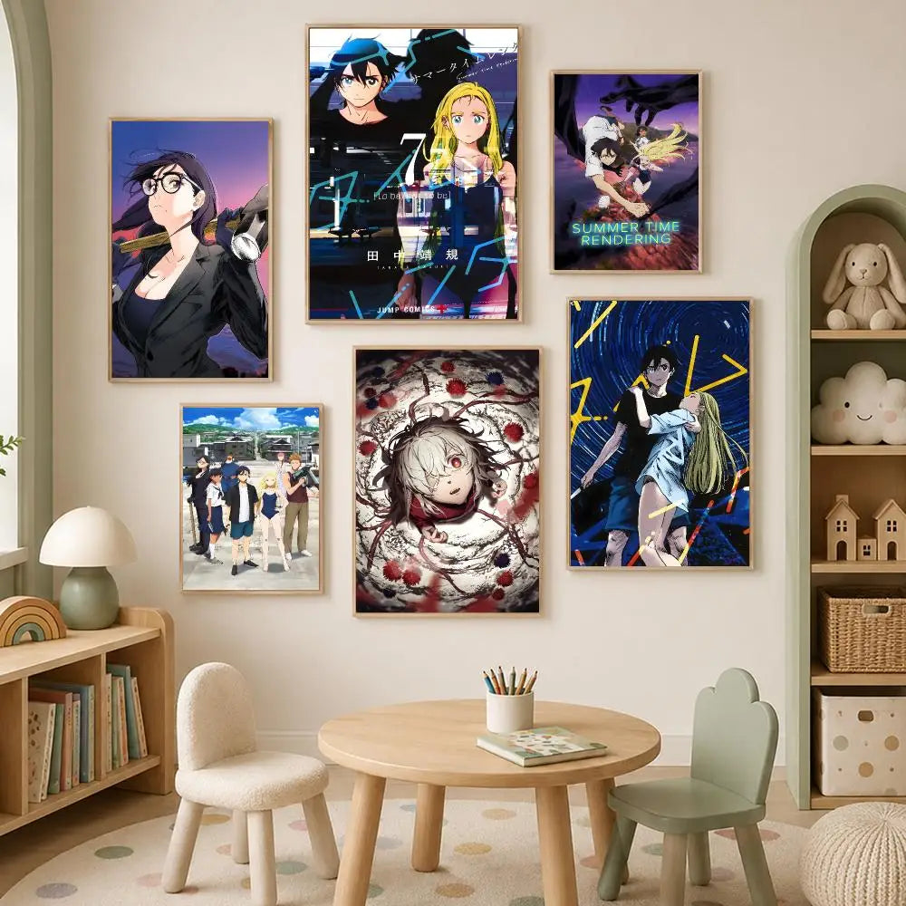 Summer Time Rendering Anime Poster – Self-Stick HD Wall Art Anime Wall Poster Axl