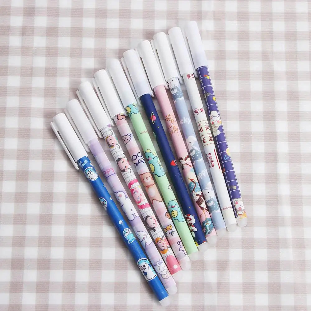 Kawaii Erasable Gel Pen 0.5mm Blue Ink – Cartoon Student Pen Erasable Gel Pen Axl