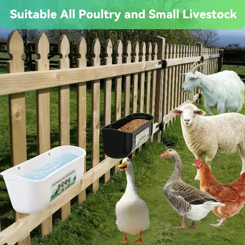 Large Chicken Feeders & Waterers with Clips – 4.5 Qt, 1/3/5 Pk Poultry Feeder Waterer Axl