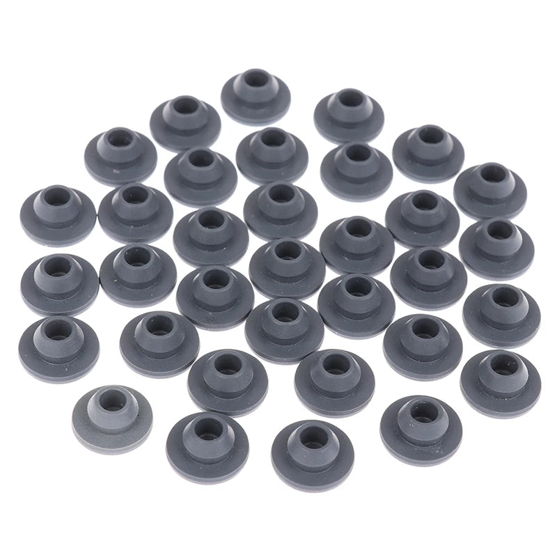 100 Self-Sealing Butyl Rubber Injection Ports for 13mm Jars Rubber Injection Ports Axl