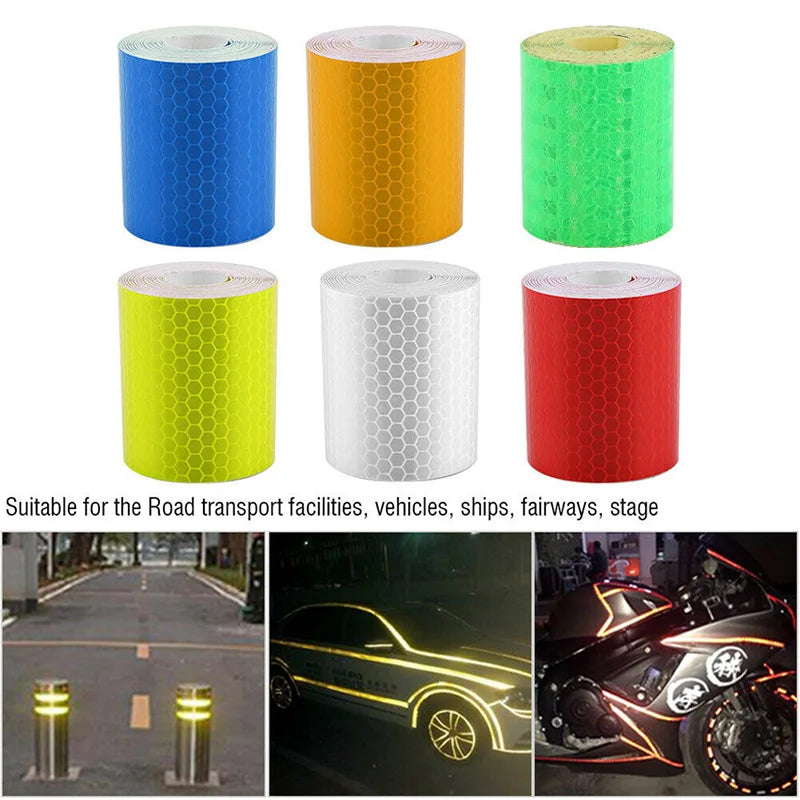 Car Truck Reflective Safety Warning Tape 1m×5cm Self-Adhesive Reflective Safety Tape Axl