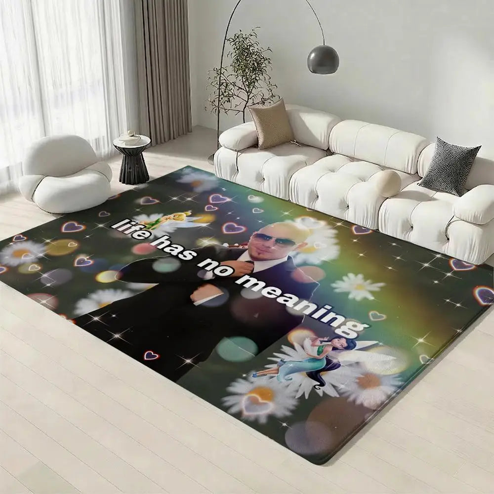 Pitbull Flannel Floor Mat – Non-Slip Soft Plush Indoor Rug Indoor Floor Rug Axl