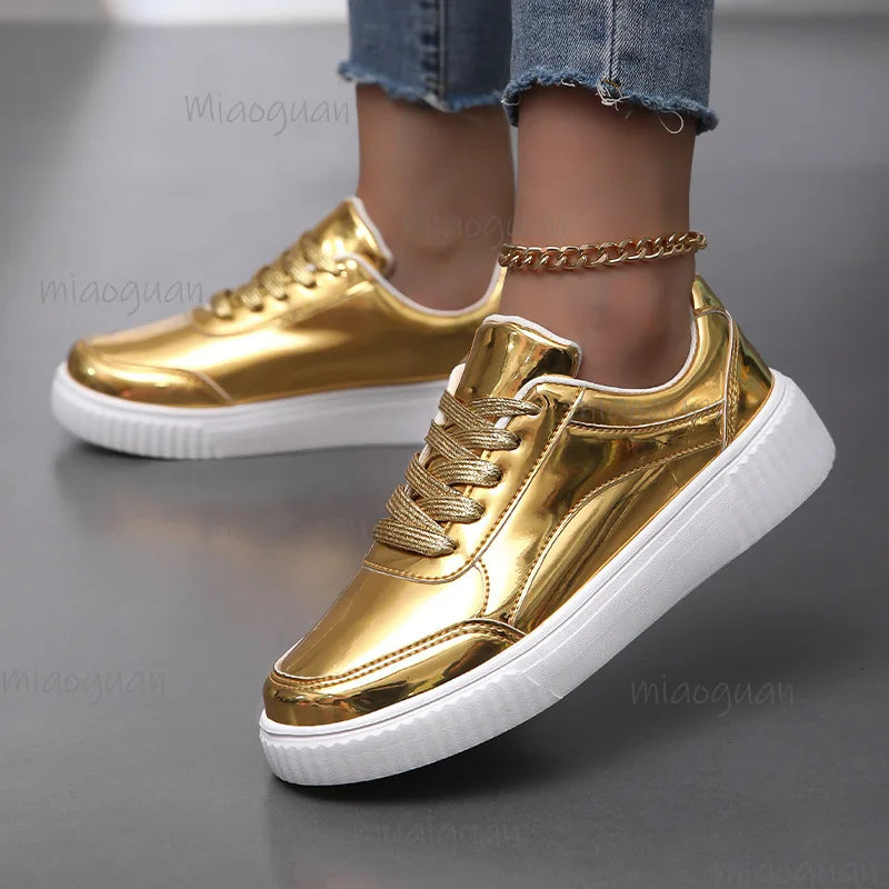 Women's Low Top Lace-Up Sneakers – Breathable Casual Sport Shoes Women's Sneakers Axl