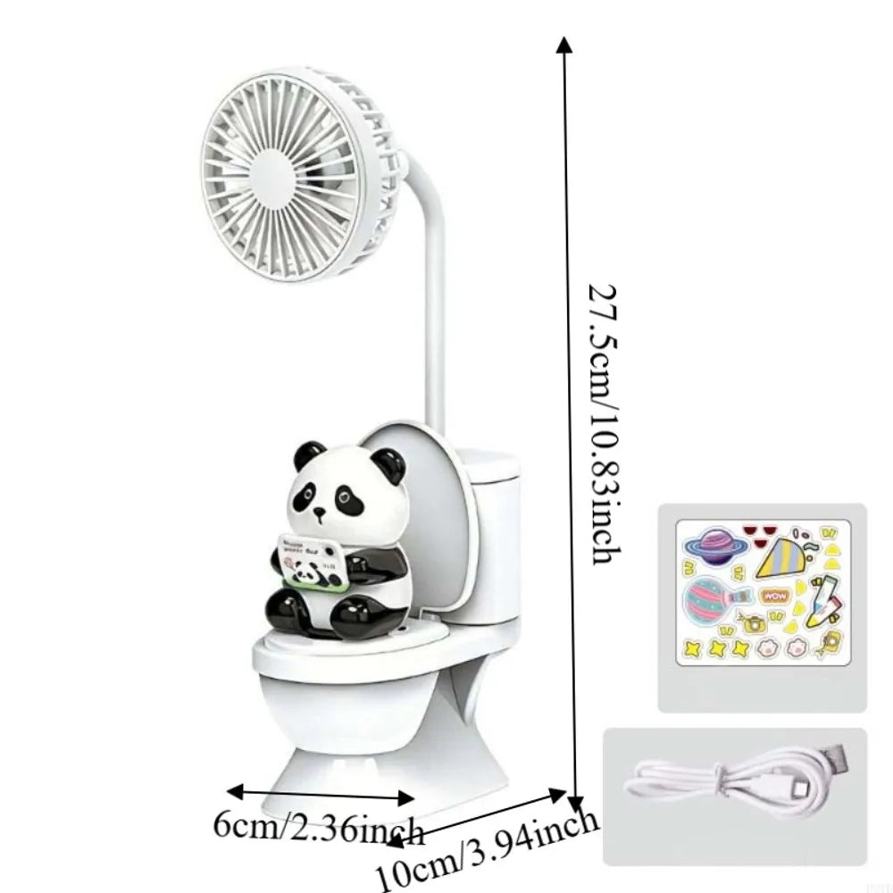 Funny Toilet Desktop Fan – USB Rechargeable Portable Desk Fan Novelty Desk Fan Axl
