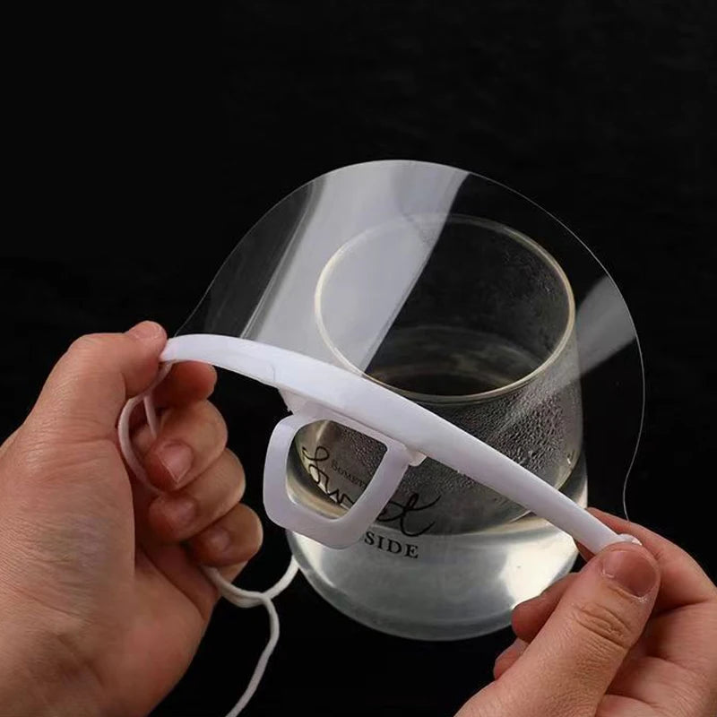 20-Pack Clear Catering Face Masks – Reusable Splash-Proof Clear Catering Mask Axl