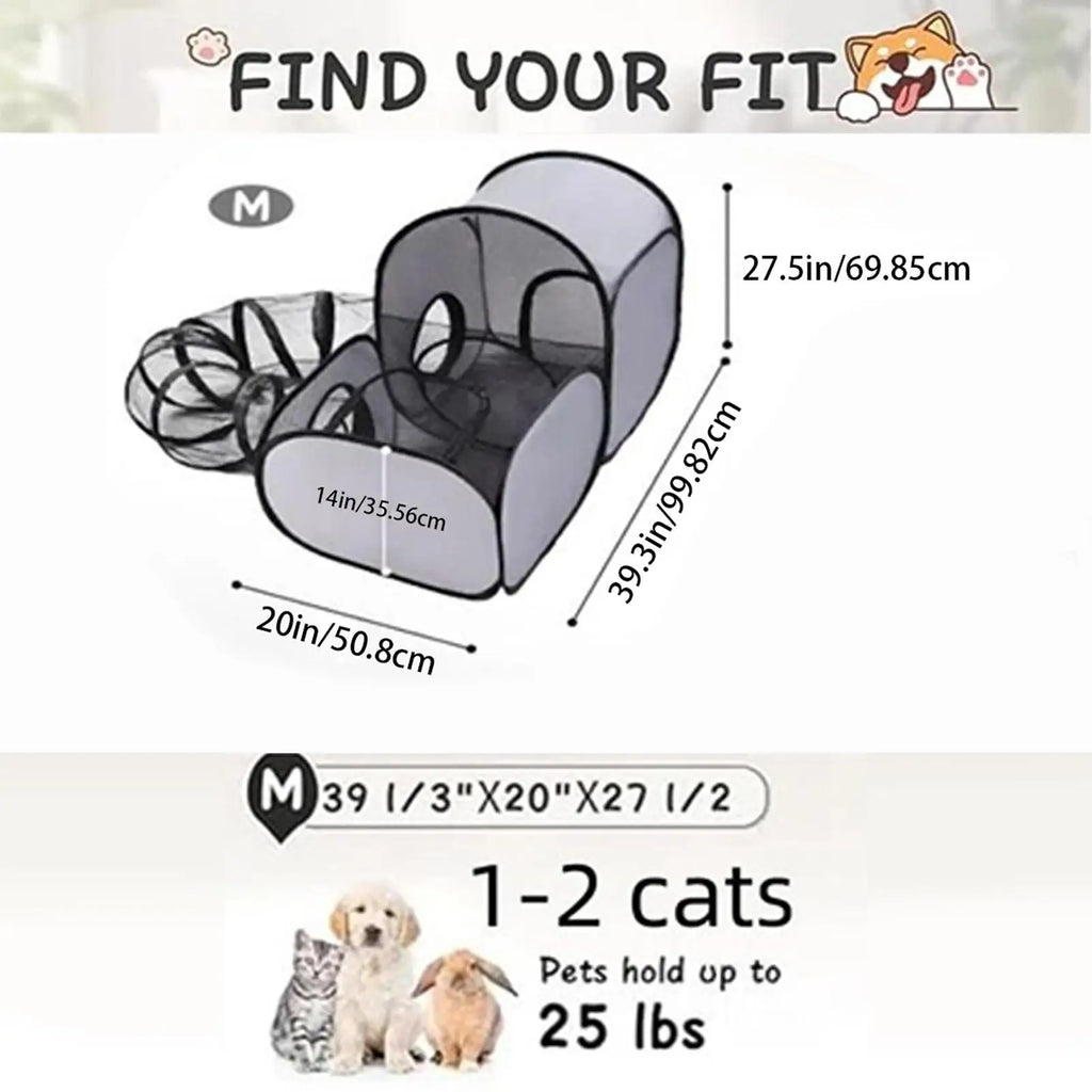 Foldable Cat & Dog Play Pen Tent – Breathable Pet Enclosure Pet Play Pen Tent Axl