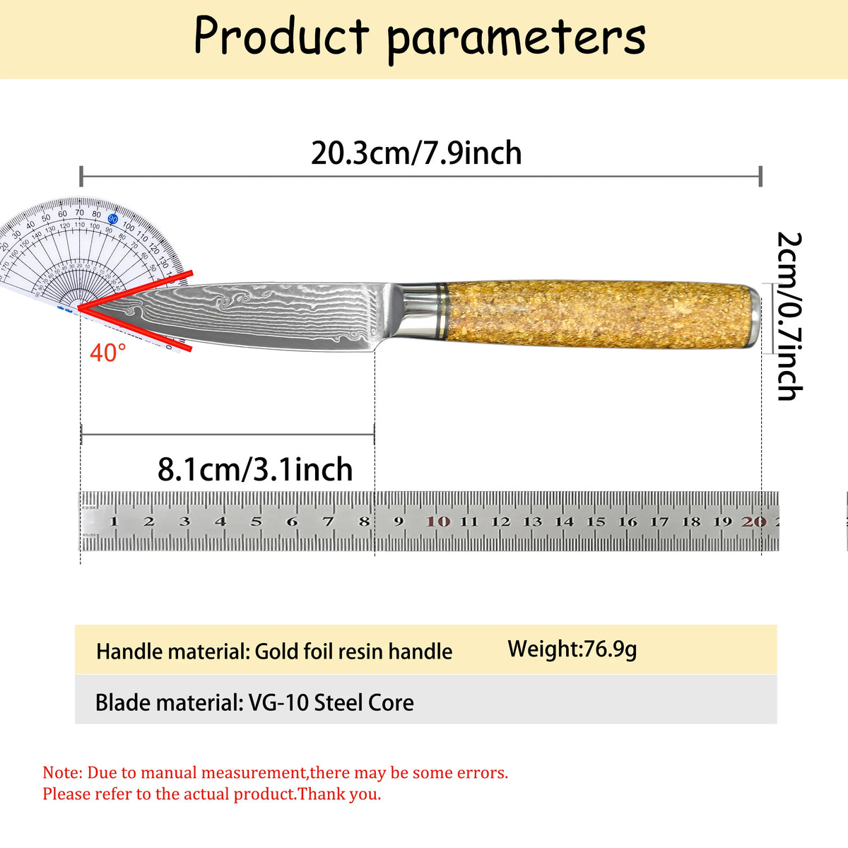 Damascus Steel 67-Layer Paring Knife – Sharp Chef Kitchen Tool Damascus Paring Knife Axl