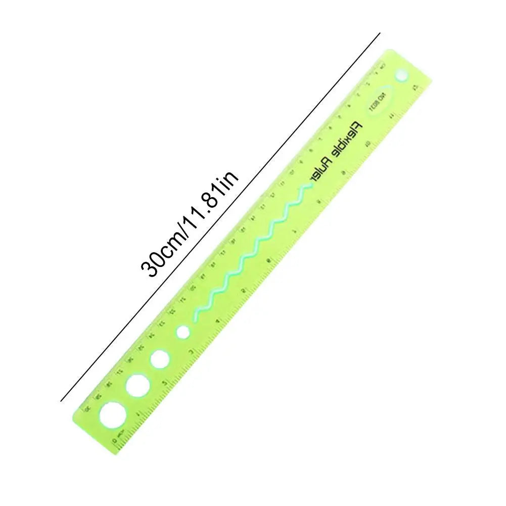 30cm Flexible Folding Ruler – Soft Plastic Student Ruler Flexible Ruler Axl