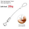 Adjustable Stainless Steel Wire Rope Hanging Kit with Hooks Wire Rope Hanging Kit Axl A 1m