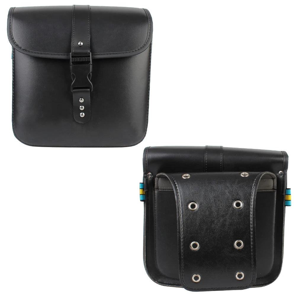PU Leather Motorcycle Saddle Bags – Universal Side Luggage Pair Motorcycle Saddle Bag Axl
