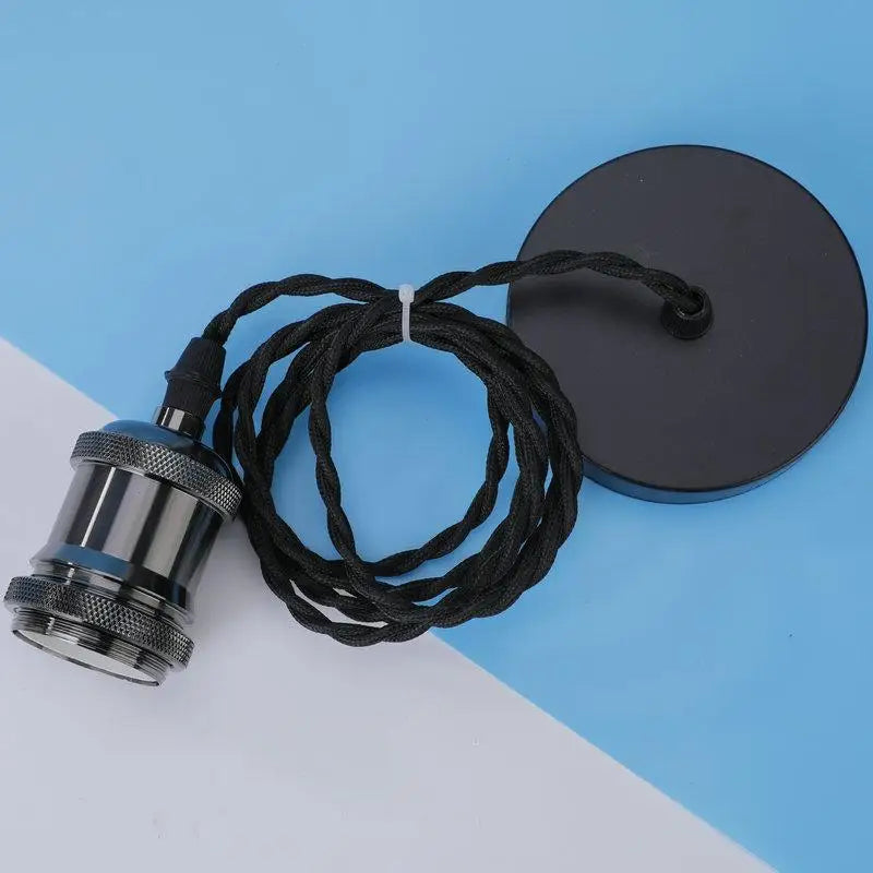 E27 Ceiling Lamp Holder Socket with 100cm Hanging Wire Pendant Lamp Holder Axl