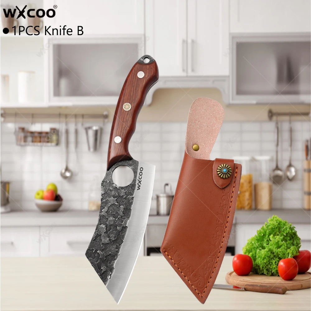 WXCOO Hand-Forged Boning & Slicing Knife – Stainless Steel Boning Knife Axl Knife B