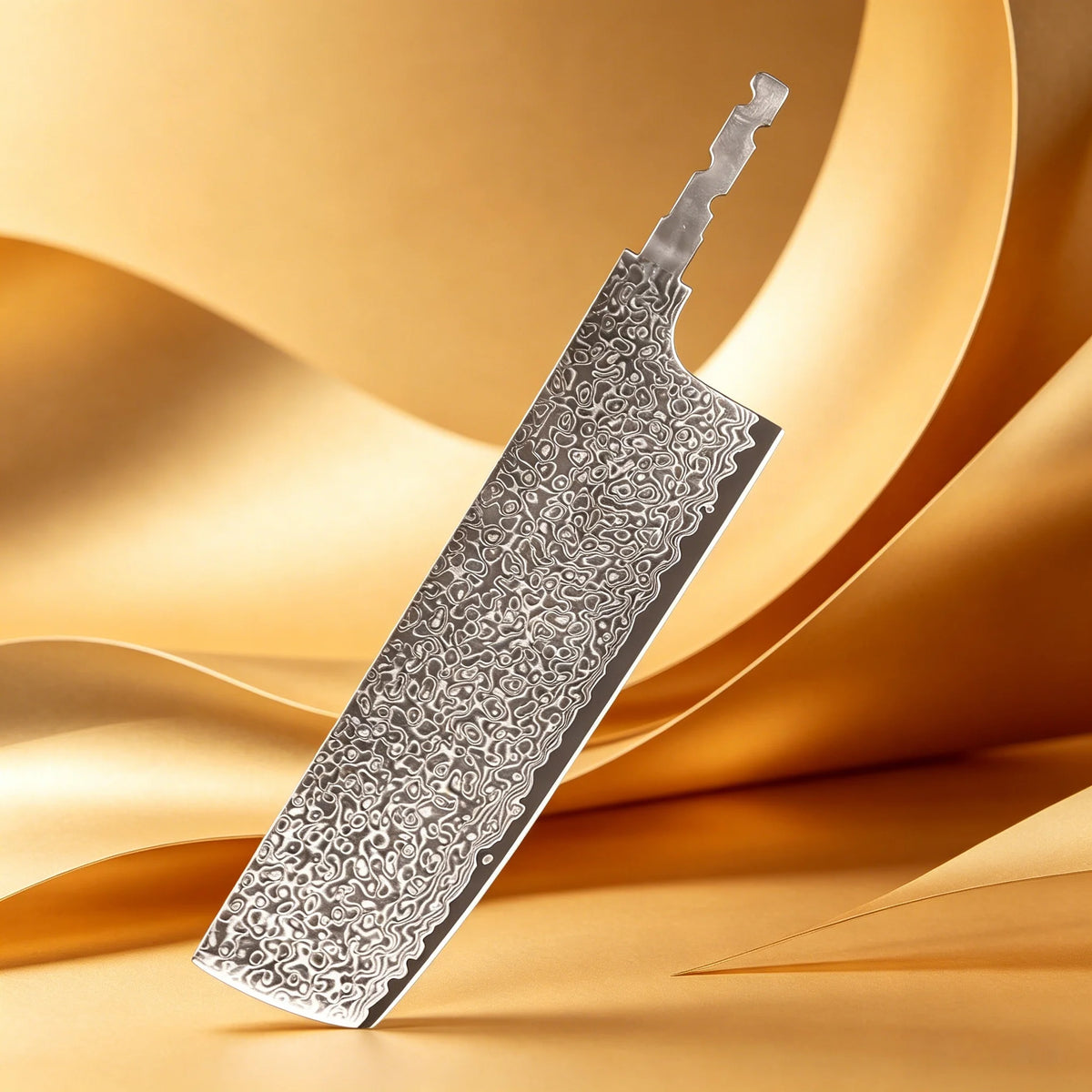 Hand Forged Damascus Steel Blank Blade – DIY Chef Cleaver Damascus Blank Blade Axl Nakiri Blade 8.6 inch