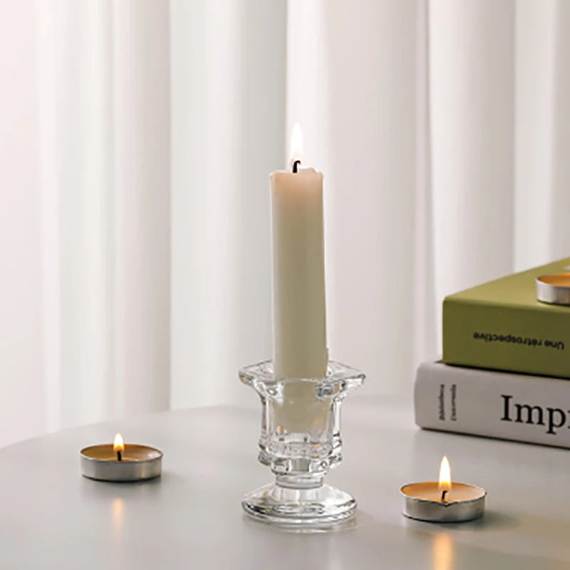 Nordic Glass Candle Holder – Wedding & Home Décor Candlestick Glass Candle Holder Axl