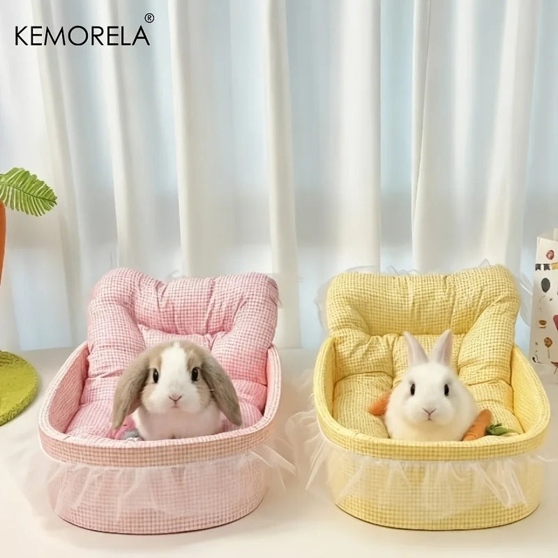 Fluffy Bunny Princess Nest – Plush Bed for Rabbits & Small Pets Small Pet Bed Axl