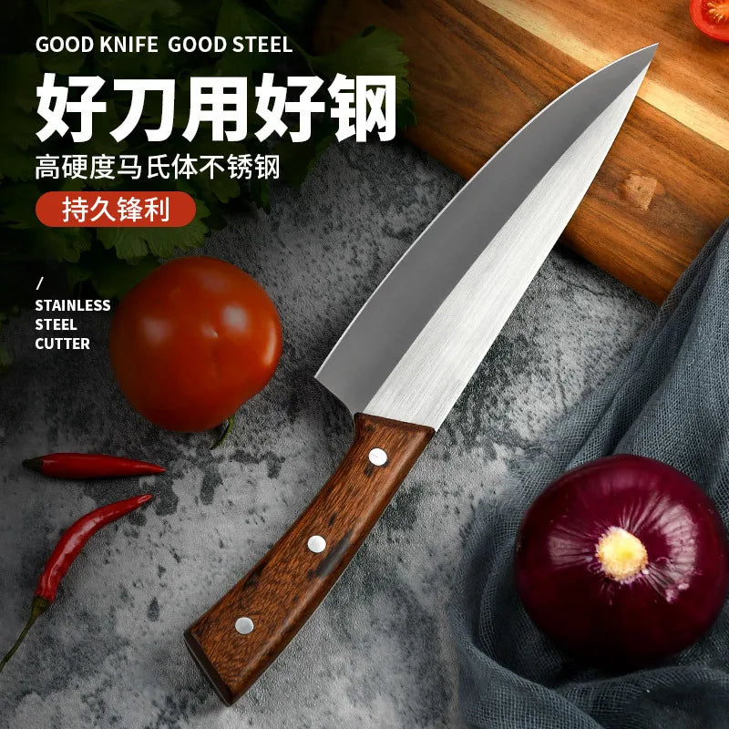 7-Inch Chef Knife – Rosewood Handle Stainless Steel Kitchen Knife Chef Knife Axl