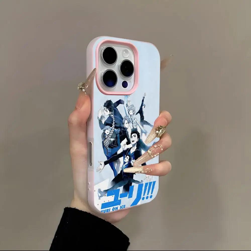 Yuri on Ice Anime iPhone Case 2-in-1 Card Holder | 13–17 Anime Phone Case Axl QFS1 iPhone 16 Pro