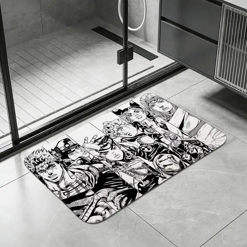 JoJo's Bizarre Adventure Diatomite Bath Mat | Quick Dry Diatomite Bath Mat Axl White6 40x60cm