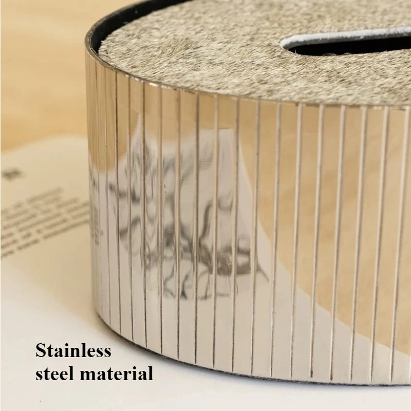 Horsehair & Steel Tissue Box – Modern Nordic Home Decor Tissue Box Holder Axl