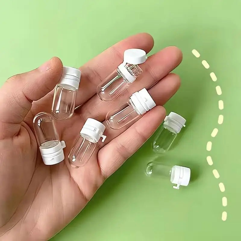 10-Pack 2ml Leak-Proof Glass Travel Bottles with Flip-Top Cap Travel Bottle Set Axl