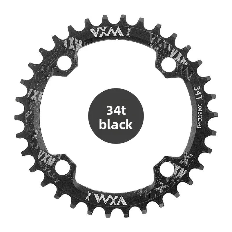 VXM 104BCD Narrow Wide MTB Chainring 32T–42T CNC Aluminum 1x MTB Chainring Axl 34T-Black 104BCD