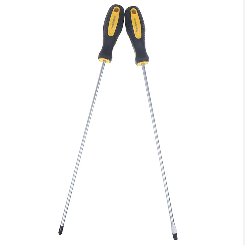 Long Handle Magnetic Screwdriver – Slotted & Cross Head Manual Screwdriver Set Axl