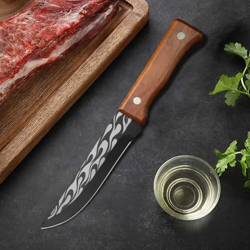 InLeung Forged Boning Knife – Stainless Steel & Wood Handle Boning Knife Axl
