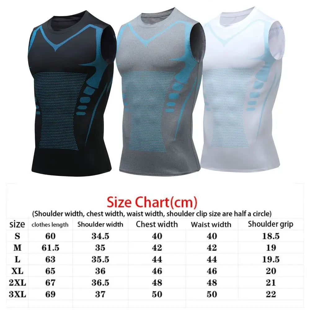 Men's Compression Shaping Vest – Slim Fit Sleeveless Workout Top Compression Shaping Vest Axl