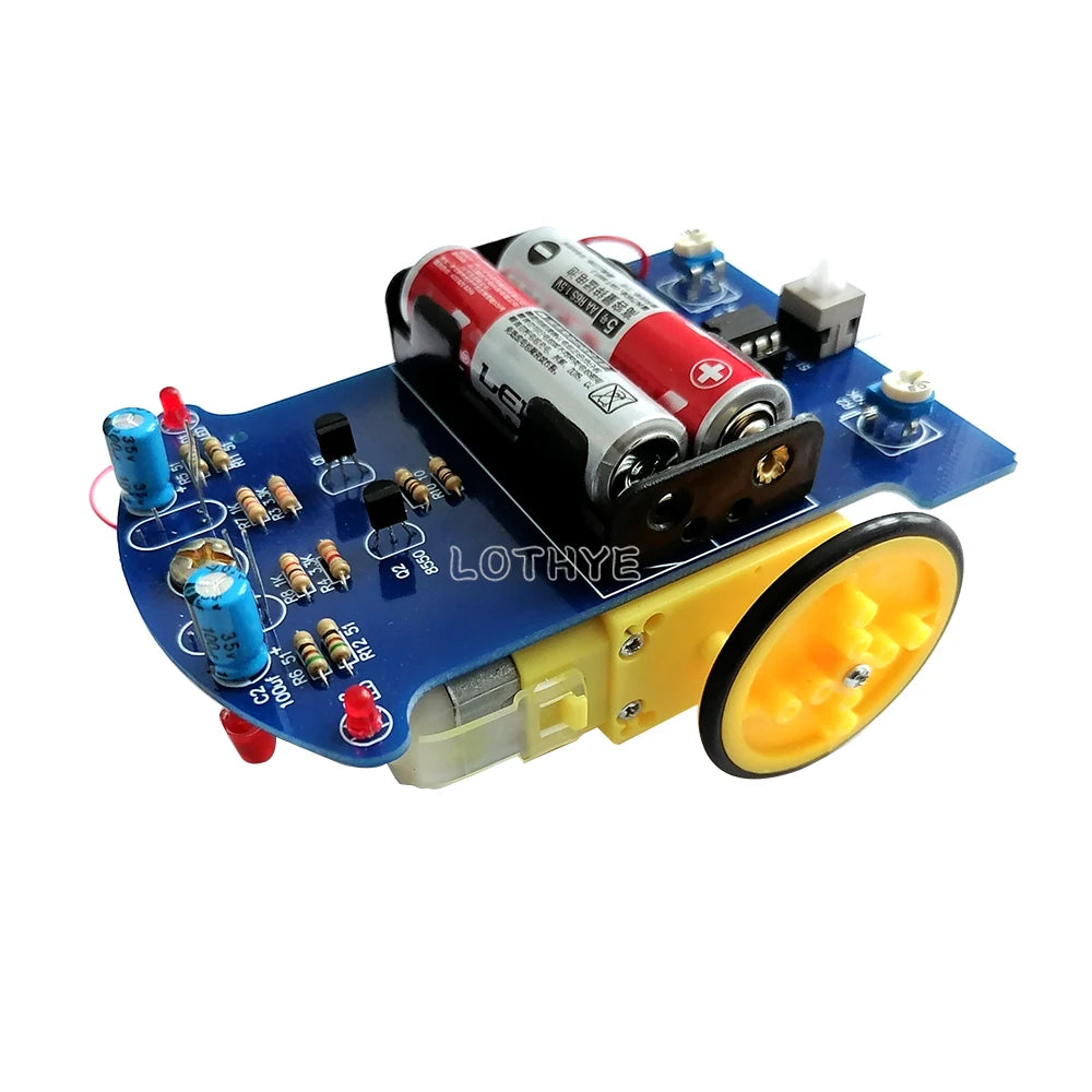 LOTHYE D2-1 Line Tracking Robot Car DIY Soldering Kit DIY Robot Car Kit Axl
