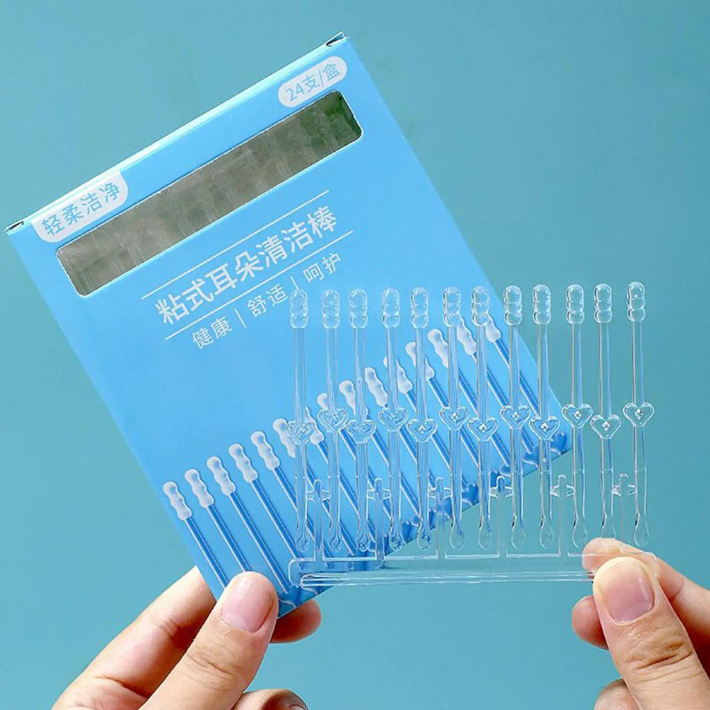 Reusable Sticky Ear Cleaning Swabs – 24pc Earwax Removal Kit Ear Cleaning Tool Axl