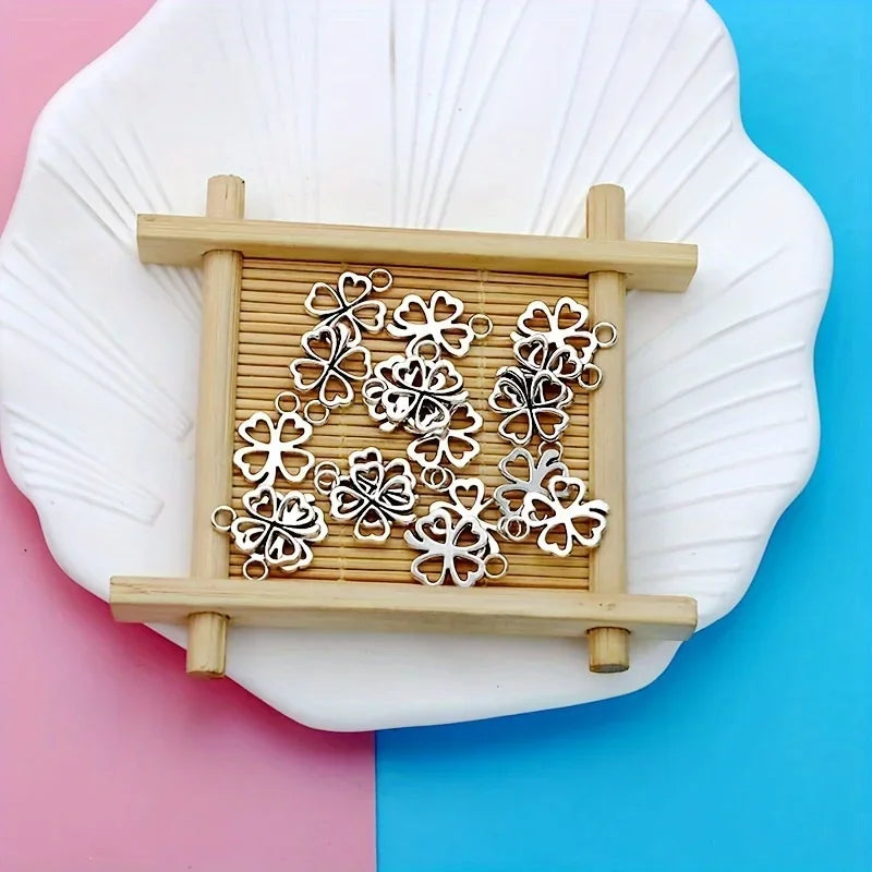 Antique Clover Charms Pendants for DIY Jewelry Making Jewelry Making Charm Axl